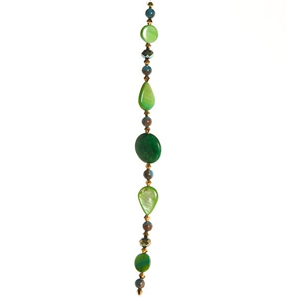 Fashion strung beads, light green